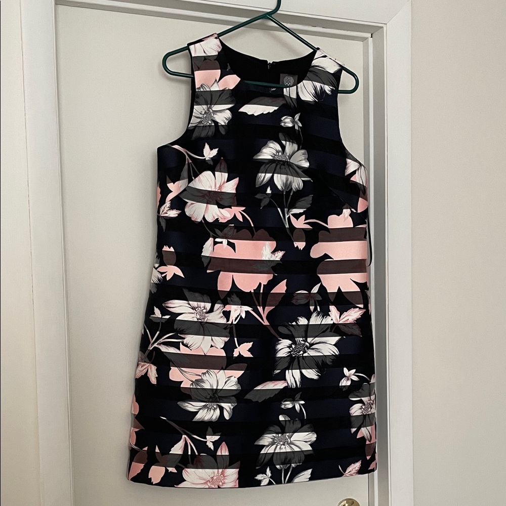 Vince Camuto Black and Pink Floral Dress